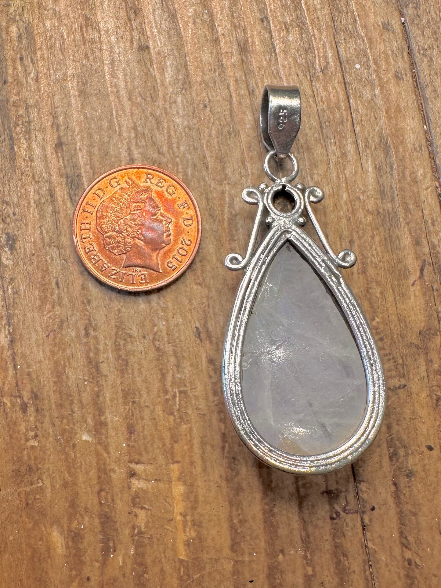 Moonstone and Pearl 925 Sterling Silver Pendant