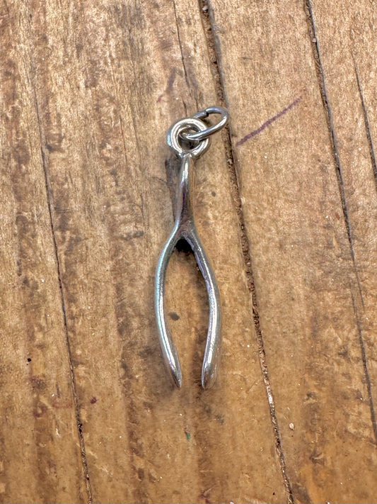 Wishbone 925 Sterling Silver Charm Pendant