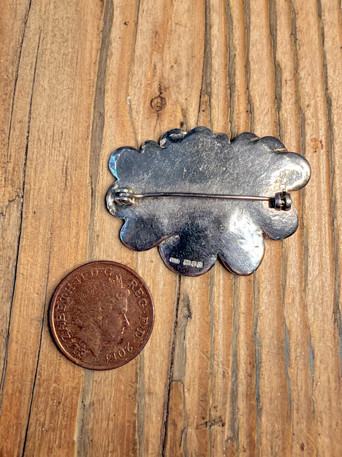 Modernist 1990 Bubble Dots Maker SJH 925 Sterling Silver Brooch