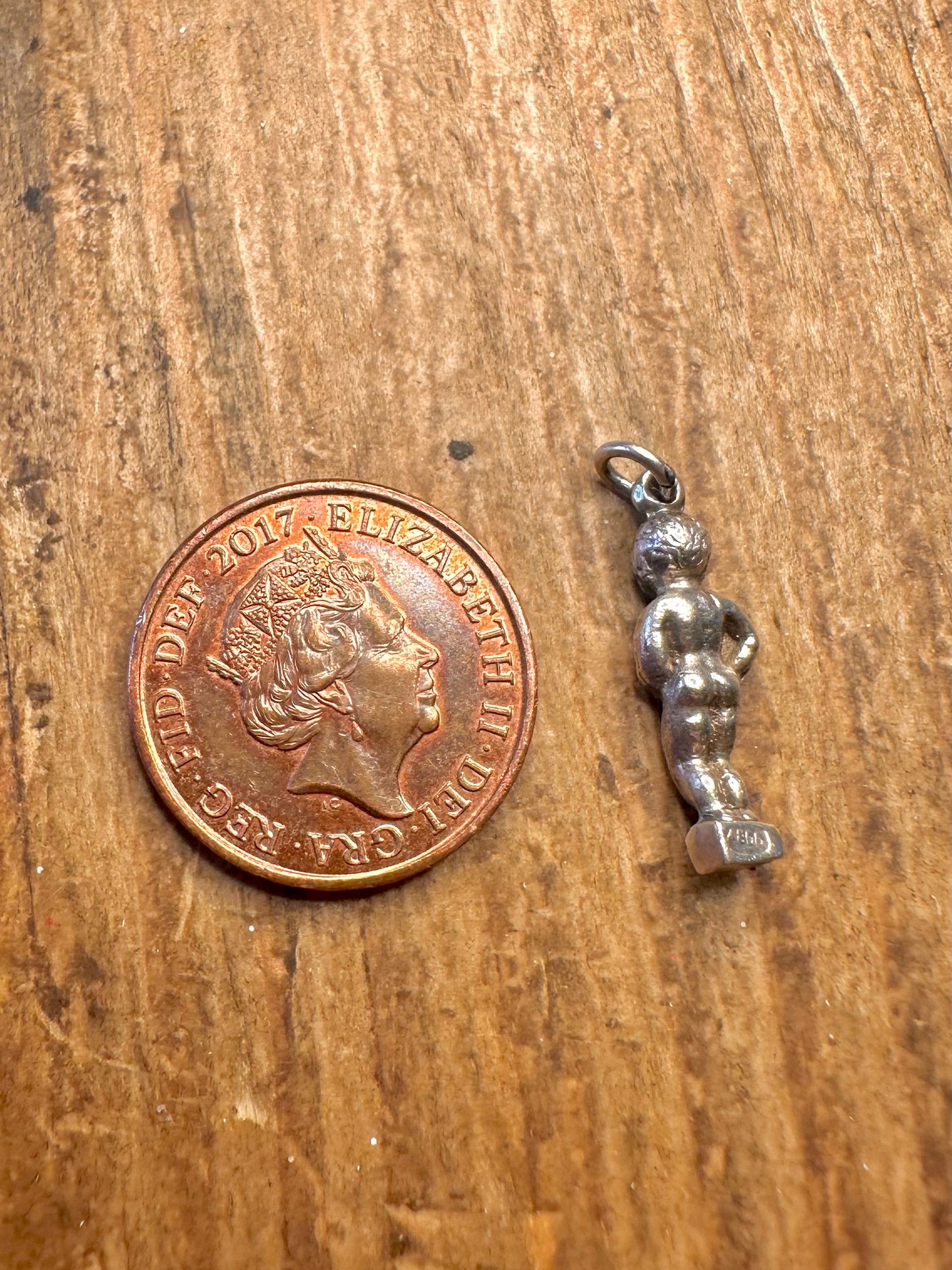 Manneken Pis Boy Scandinavian 800 Silver Charm Pendant