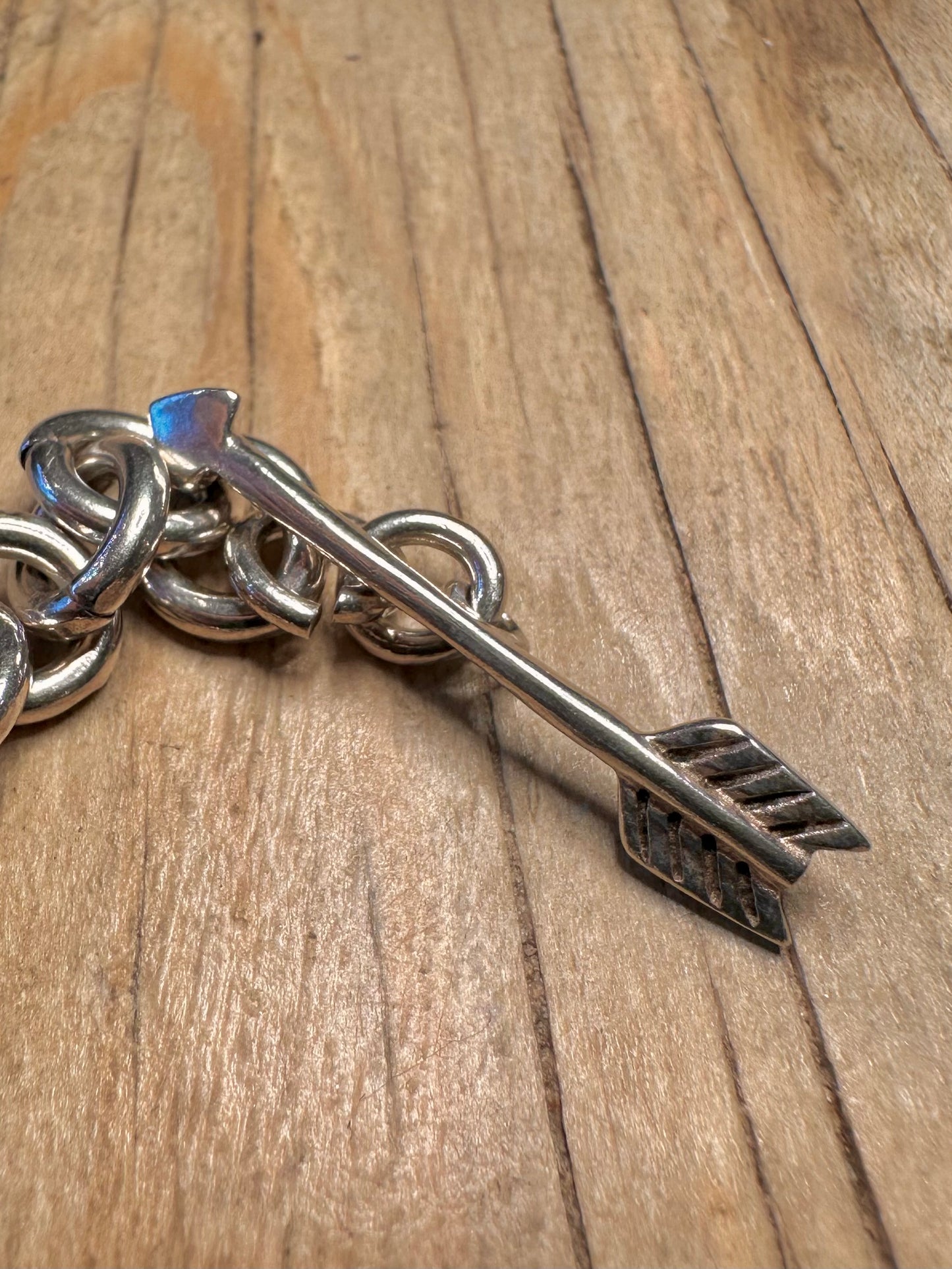 Vintage Tiffany & Co Arrow T Bar Belcher Style 925 Sterling Silver 8 inch Bracelet