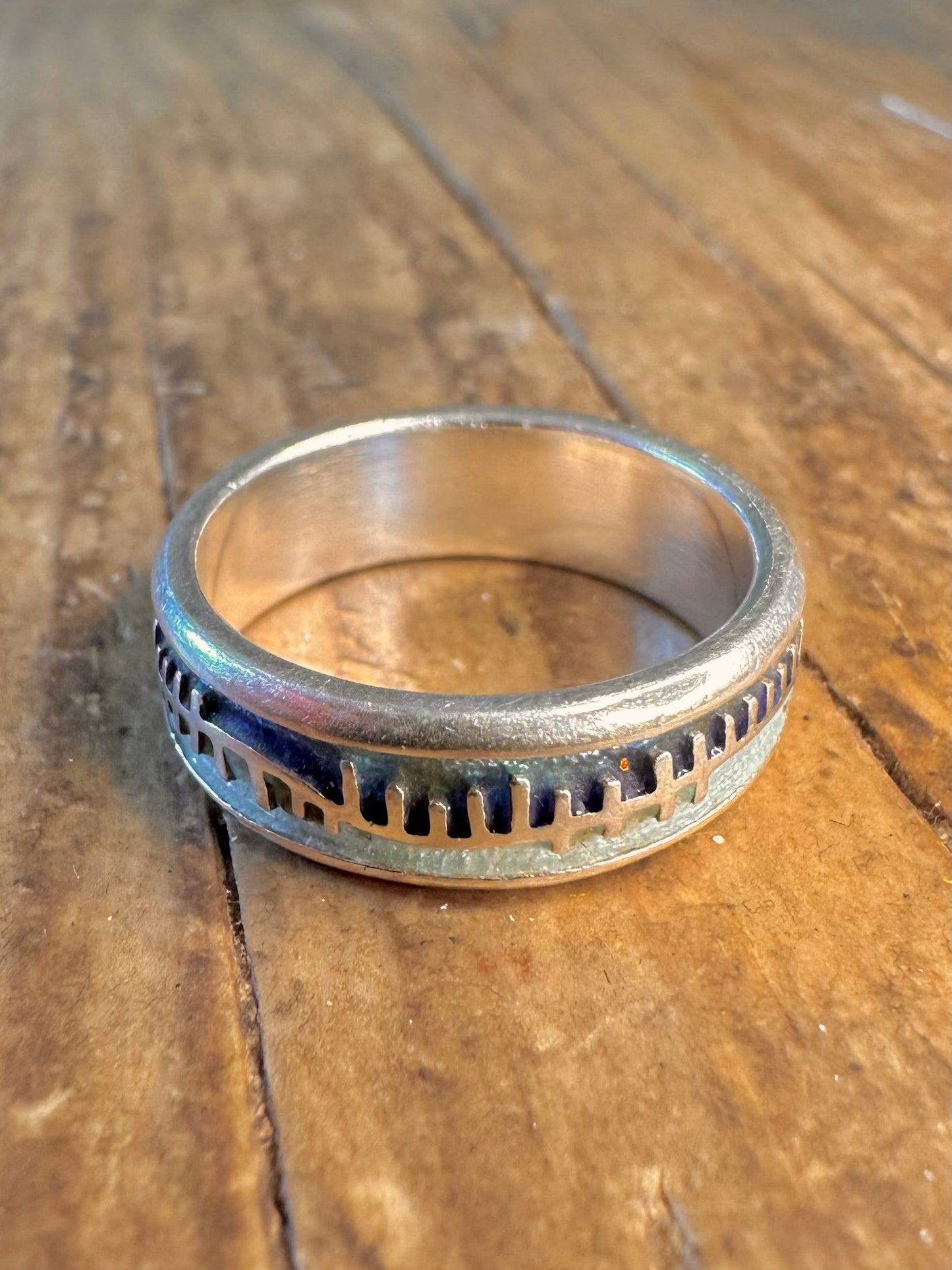 Skyran Twilight Emaille 925 Sterlingsilber Ring Größe M1/2