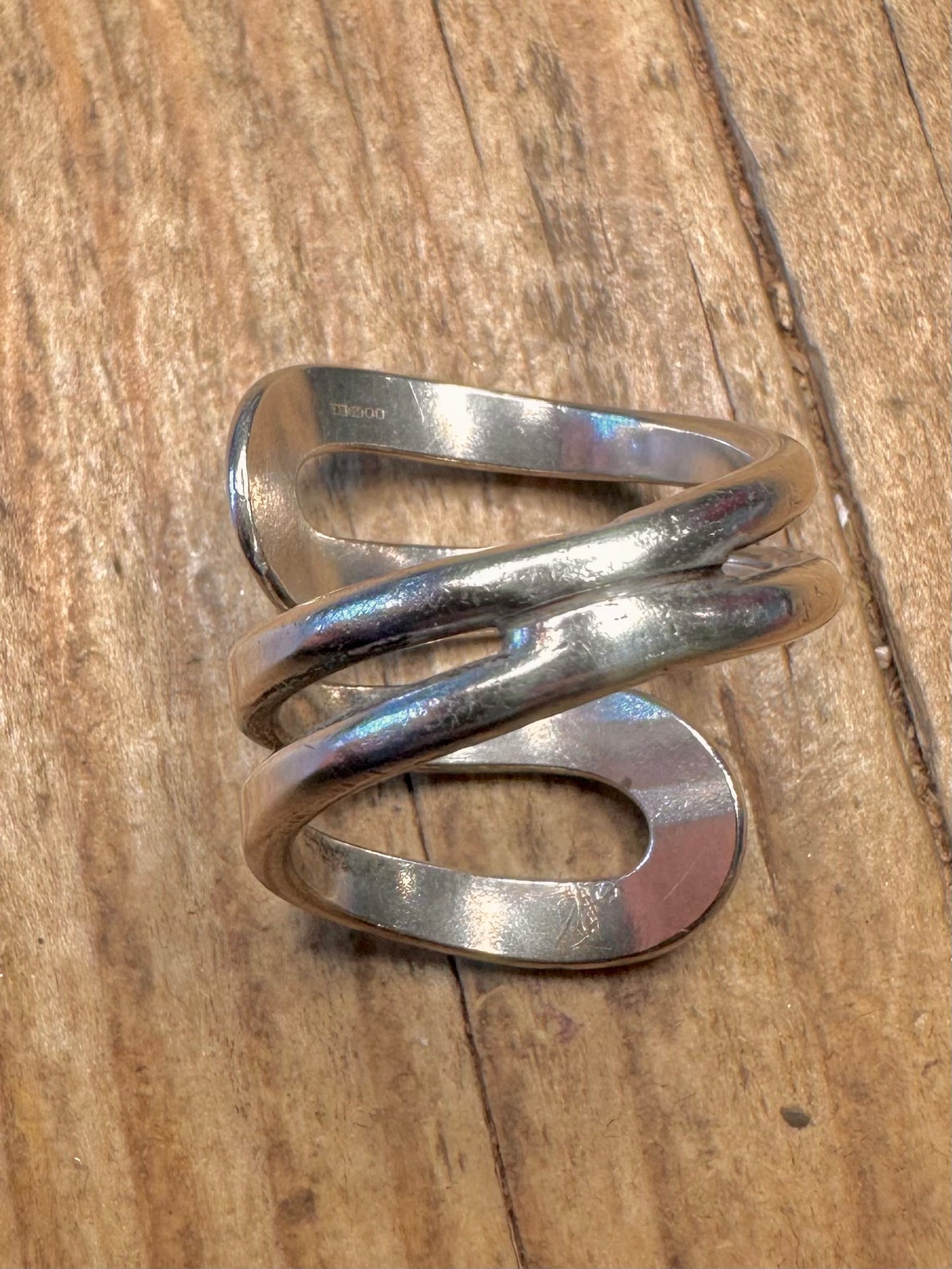 Silpada Mehrschichtiger Ring aus 925er Sterlingsilber, Größe M