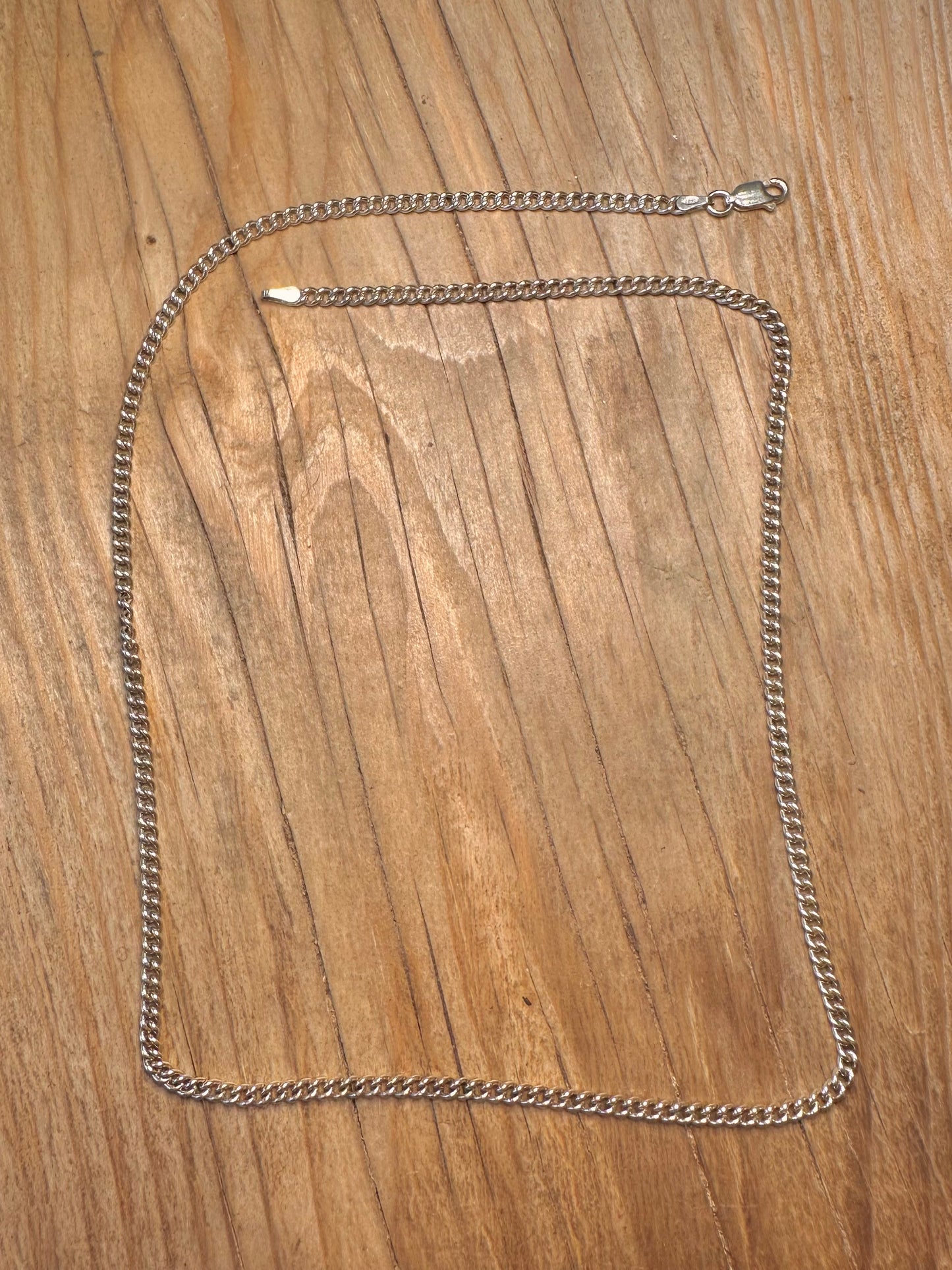 Vintage Curb Chain 925 Sterling Silver  20.1 inch Necklace