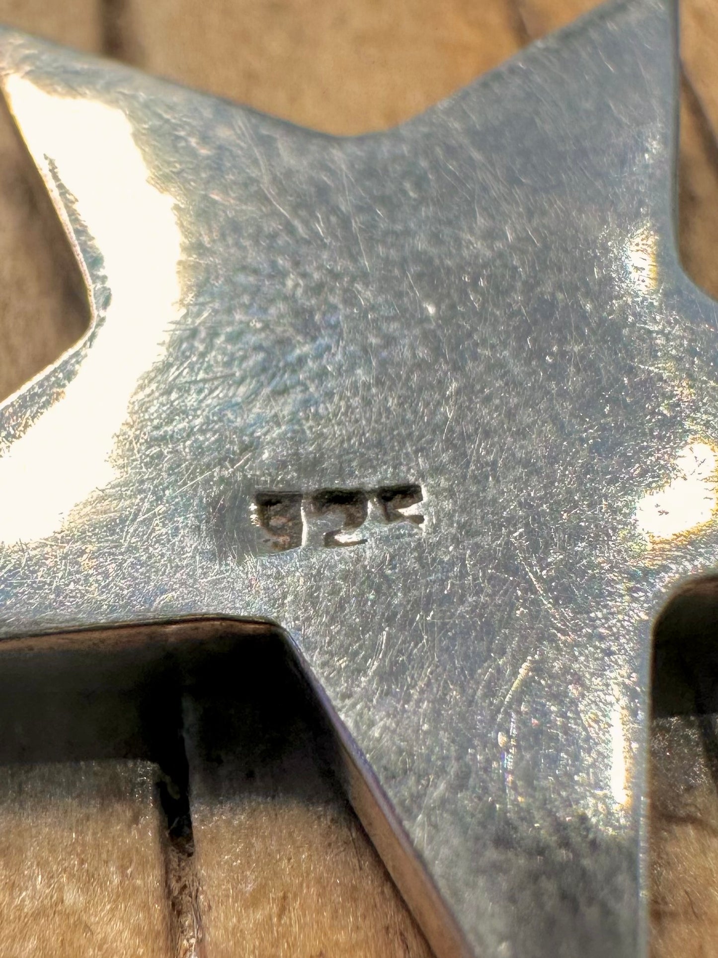 Abstrakter Stern 925er Sterlingsilber-Anhänger