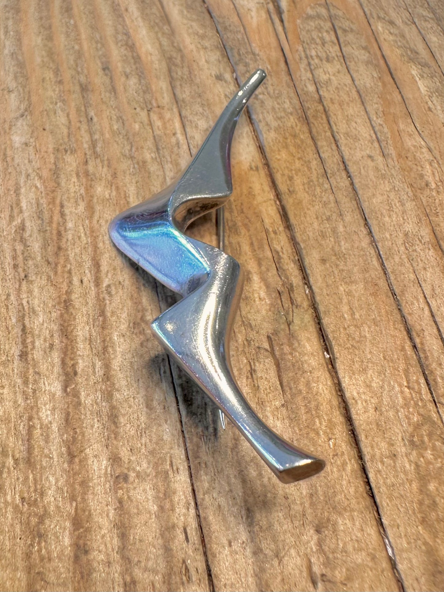 Abstracte Silberbrosche 1962 von Ernest Blythe für Ivan Tarrat, 925er Sterlingsilber