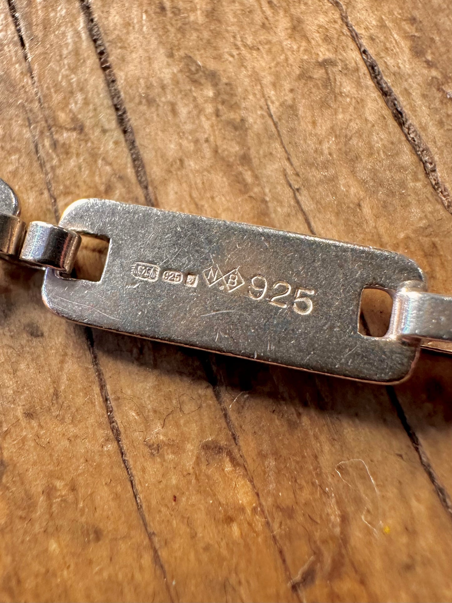 Bar Link Maker NB London 925er Sterlingsilber 19 cm Armband