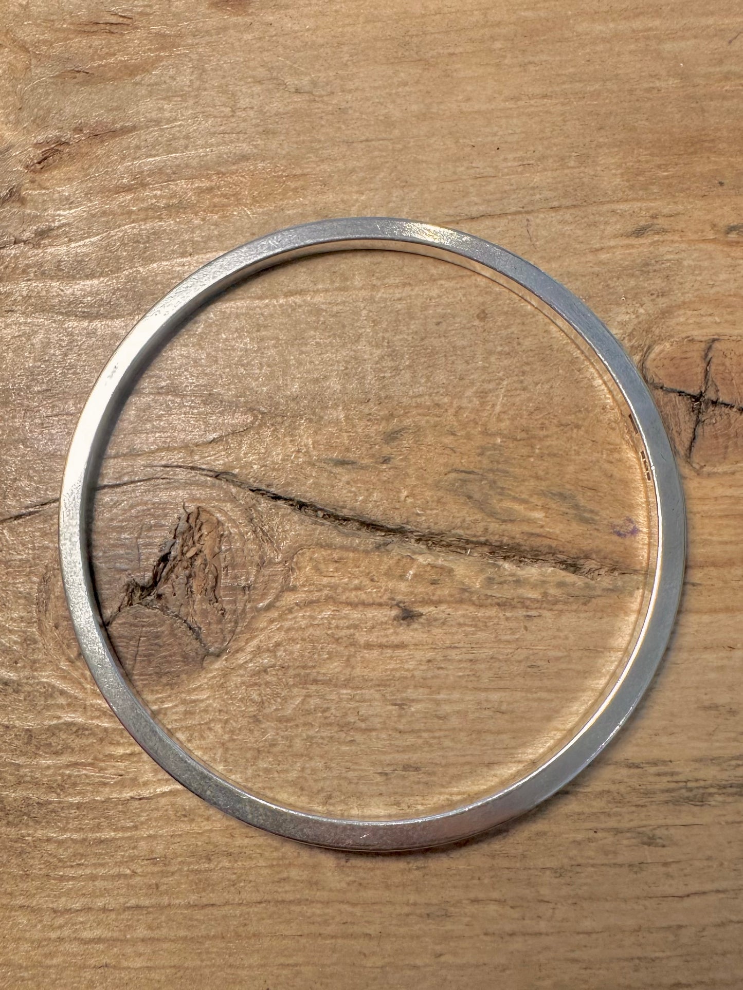 Vintage 1991 Plain Heavy 925 Silver Bangle