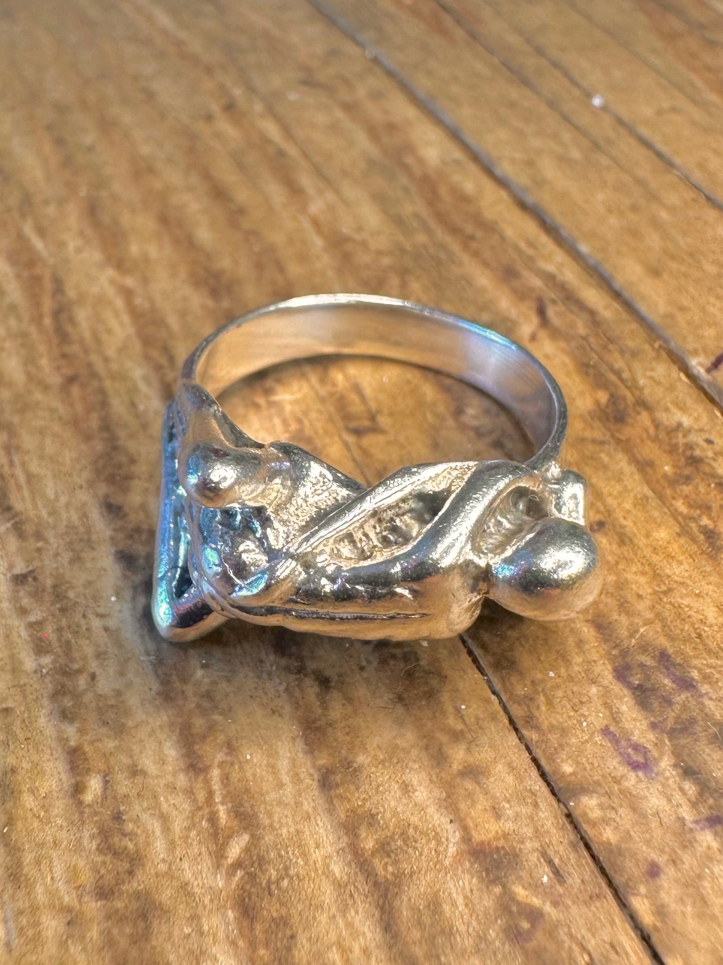 Erotic Kama Sutra Couple 925 Sterling Silver Size Q Ring