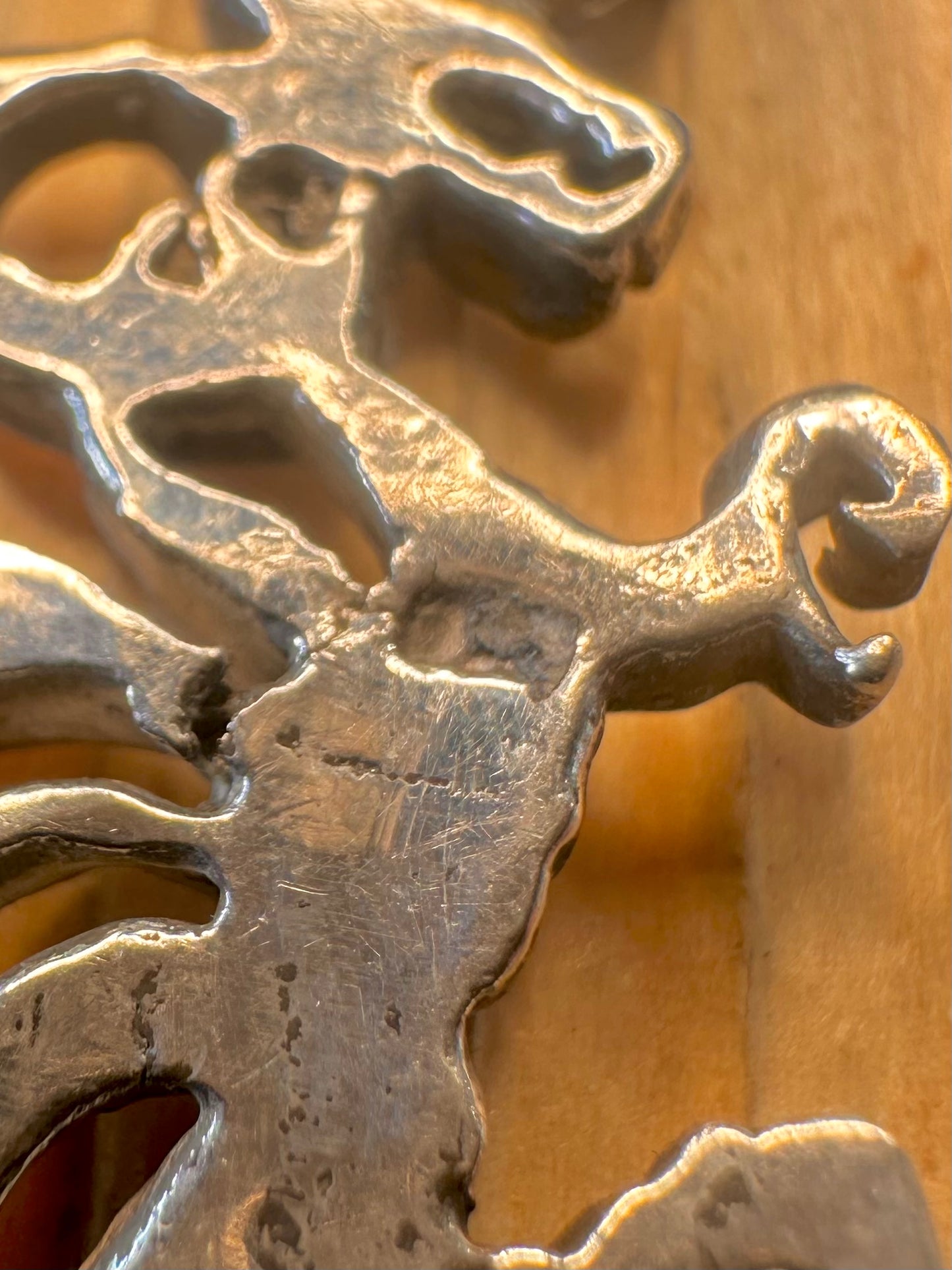 Vintage Dragon 925 Sterling Silver Pendant