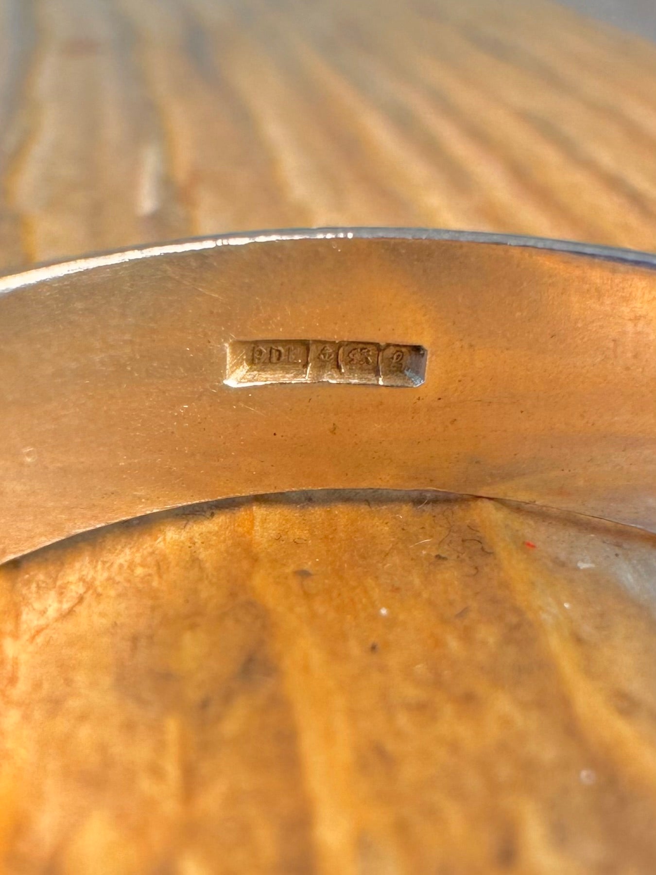Leaf Floral 1985 Engraved Band 925 Sterling Silver Size W Ring