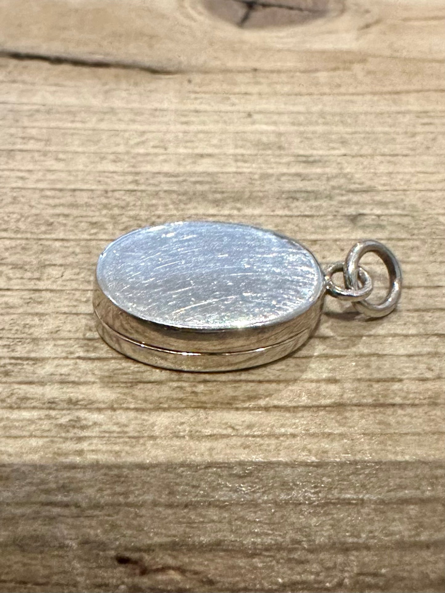 Vintage Plain Oval 925 Silver Locket Pendant