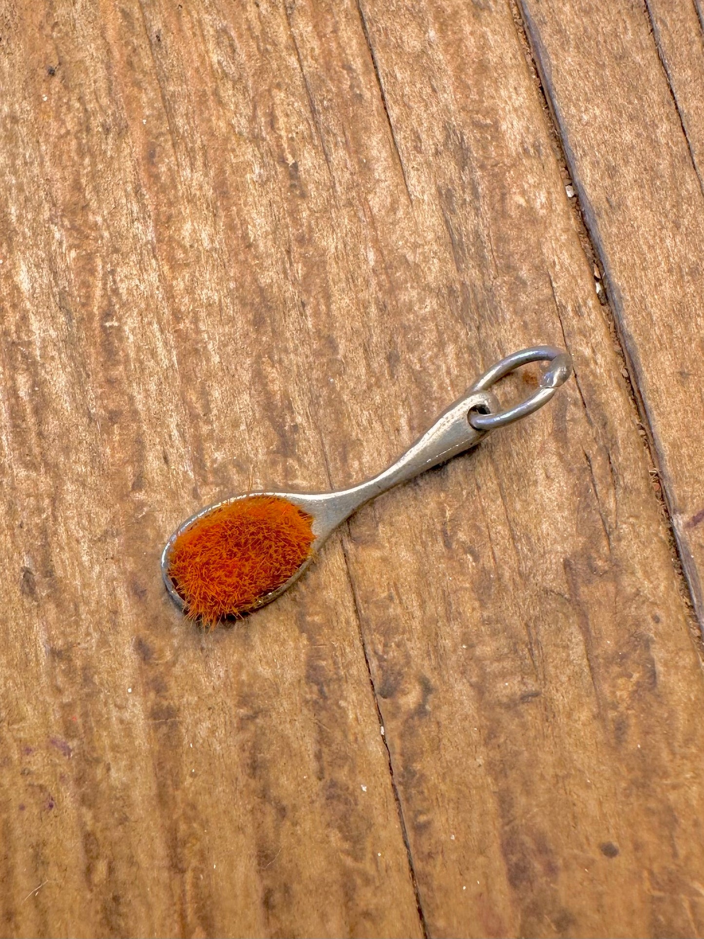 Small Hair Brush 925 Sterling Silver Charm Pendant