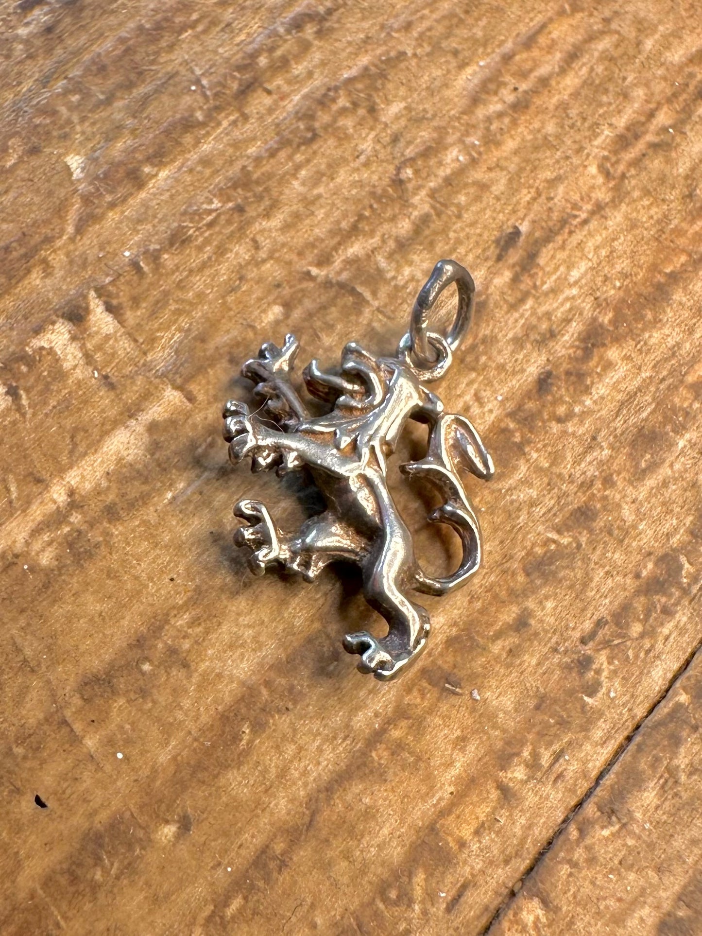 Scottish Lion Rampart 925 Sterling Silver Charm Pendant