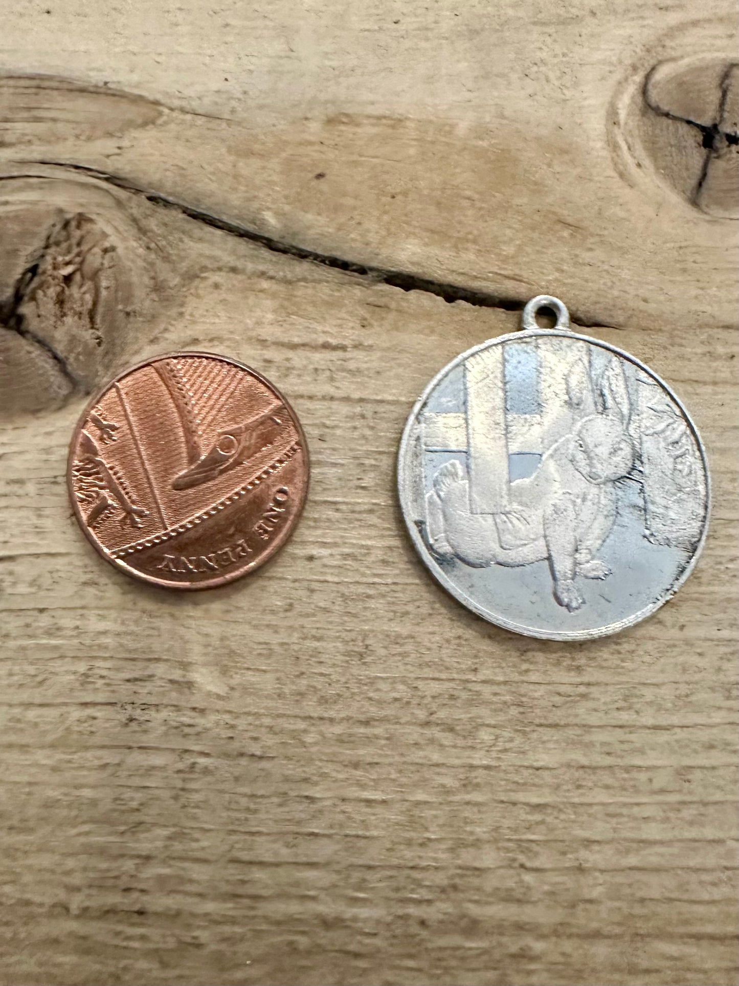 Vintage Peter Rabbit Silver Coin Collectable