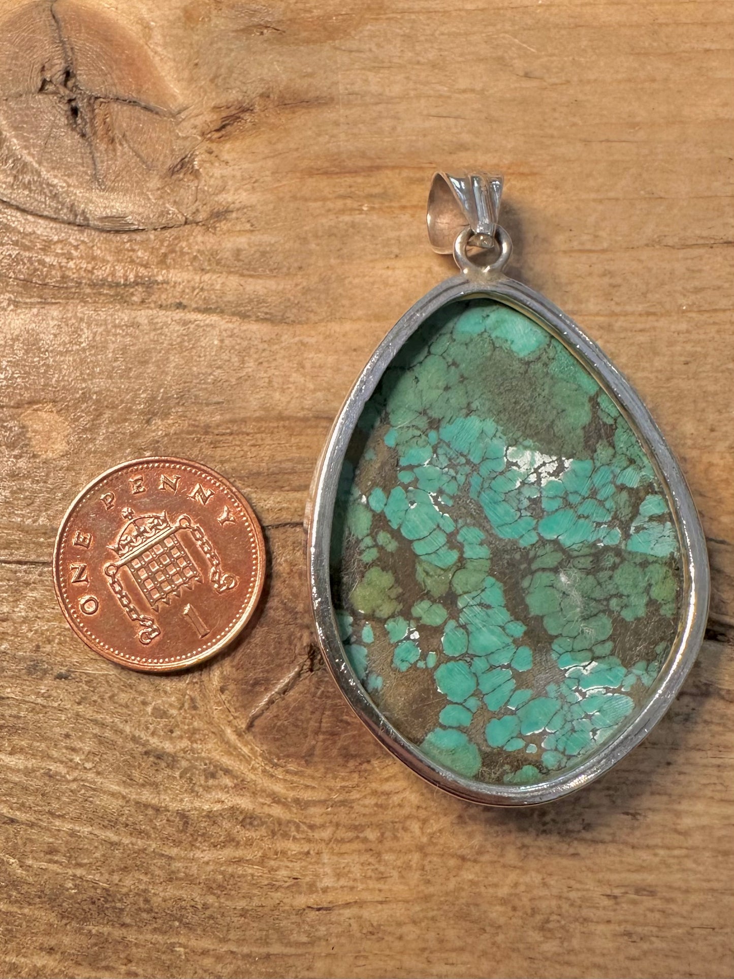 Modern 2008 Turquoise 925 Silver Pendant