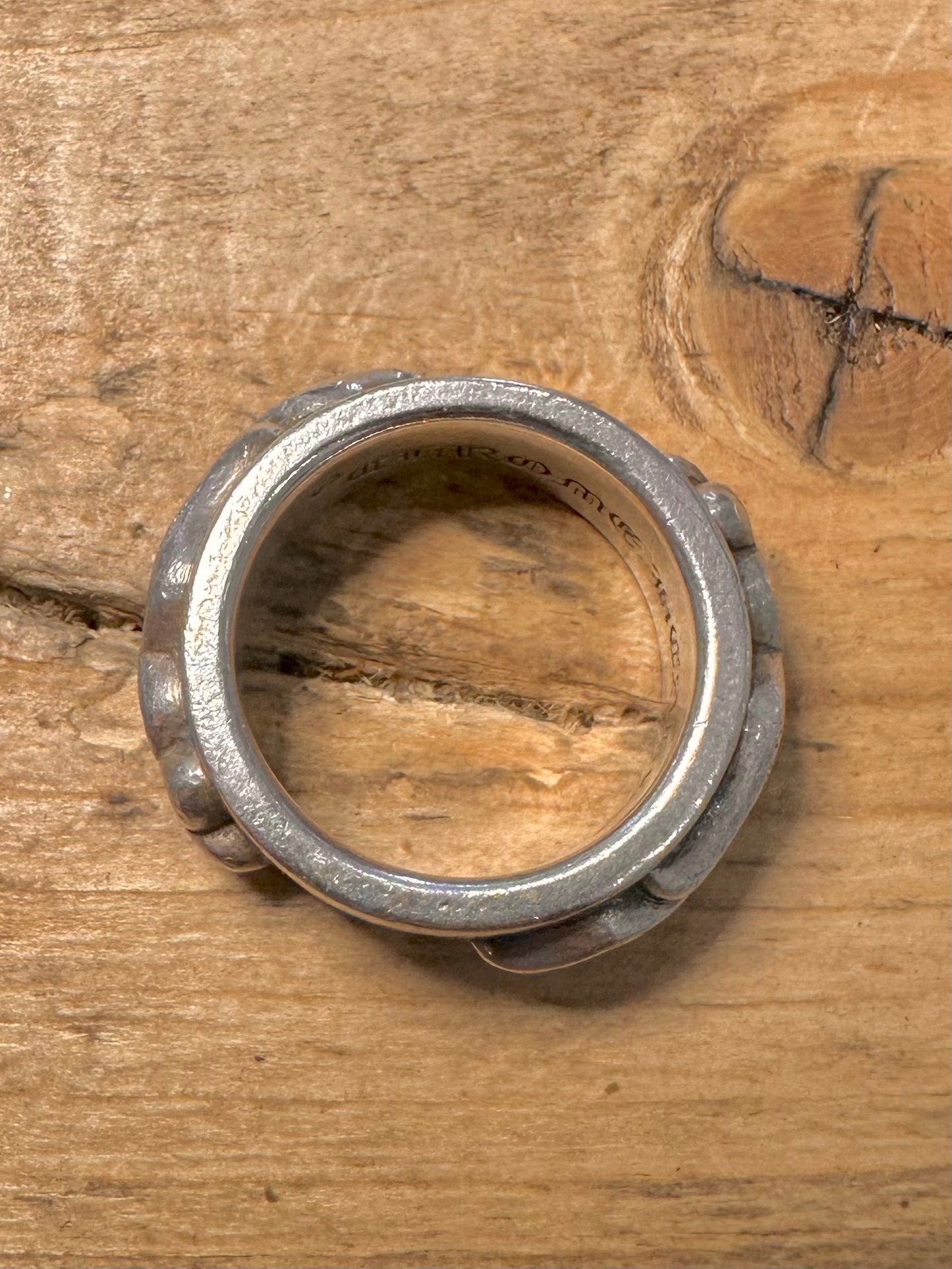 CHROME HEARTS 2000 Narrow Vine Band 925 Silver Size Q1/2 Ring