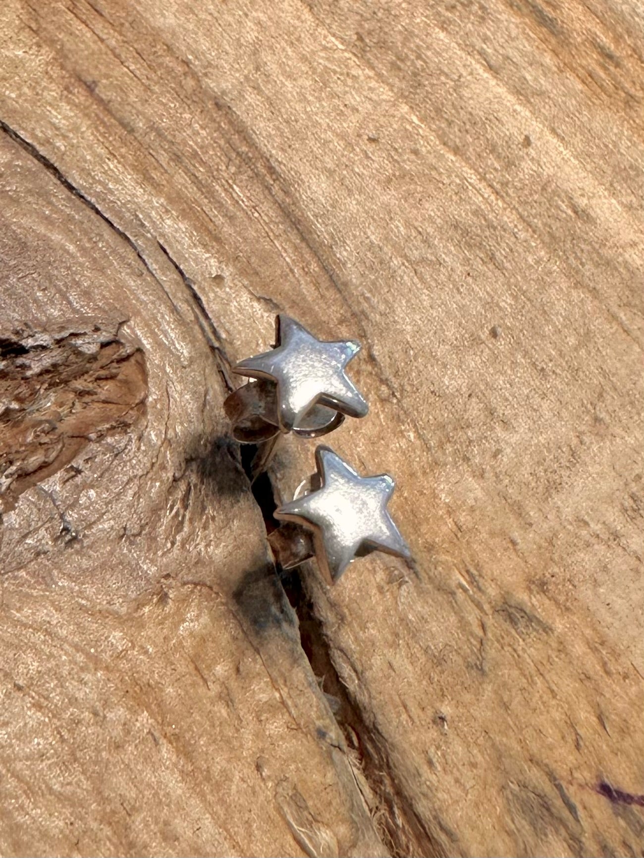 Vintage Star Stud 925 Silver Earrings