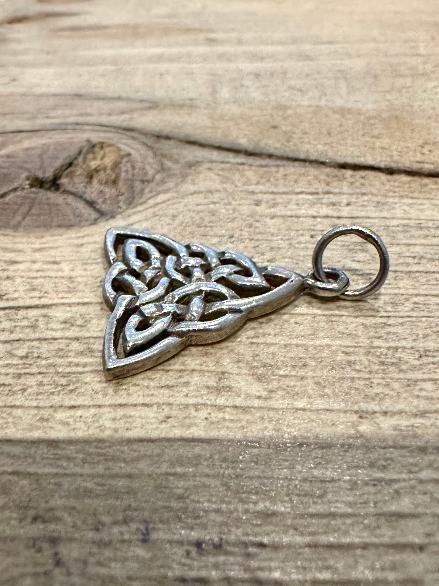 Vintage Celtic Triangular 925 Silver Pendant