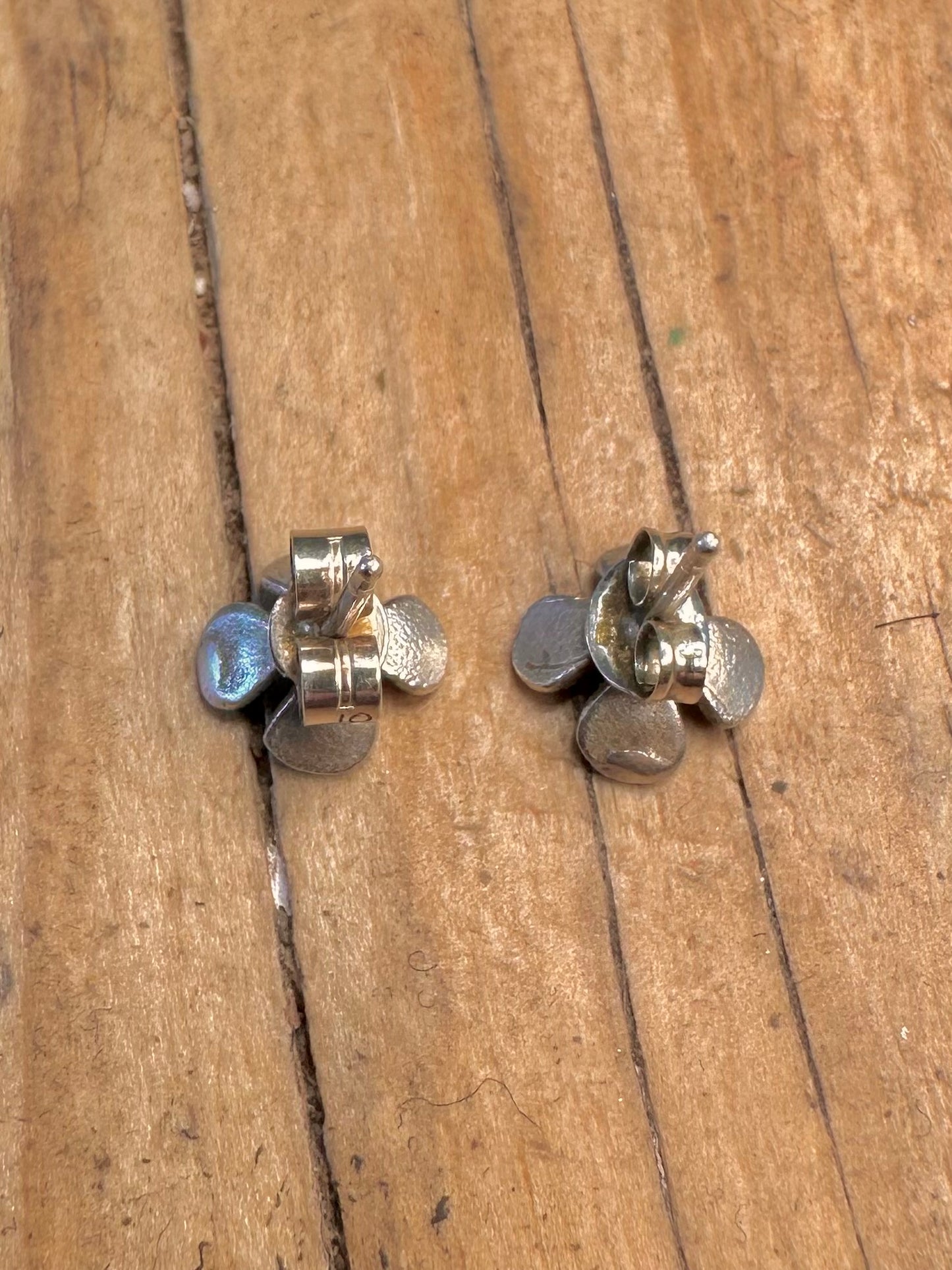 Vintage Blumenstecker Ohrringe aus 925er Sterlingsilber