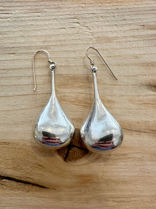 Vintage Tear Drop 925 Silver Earrings