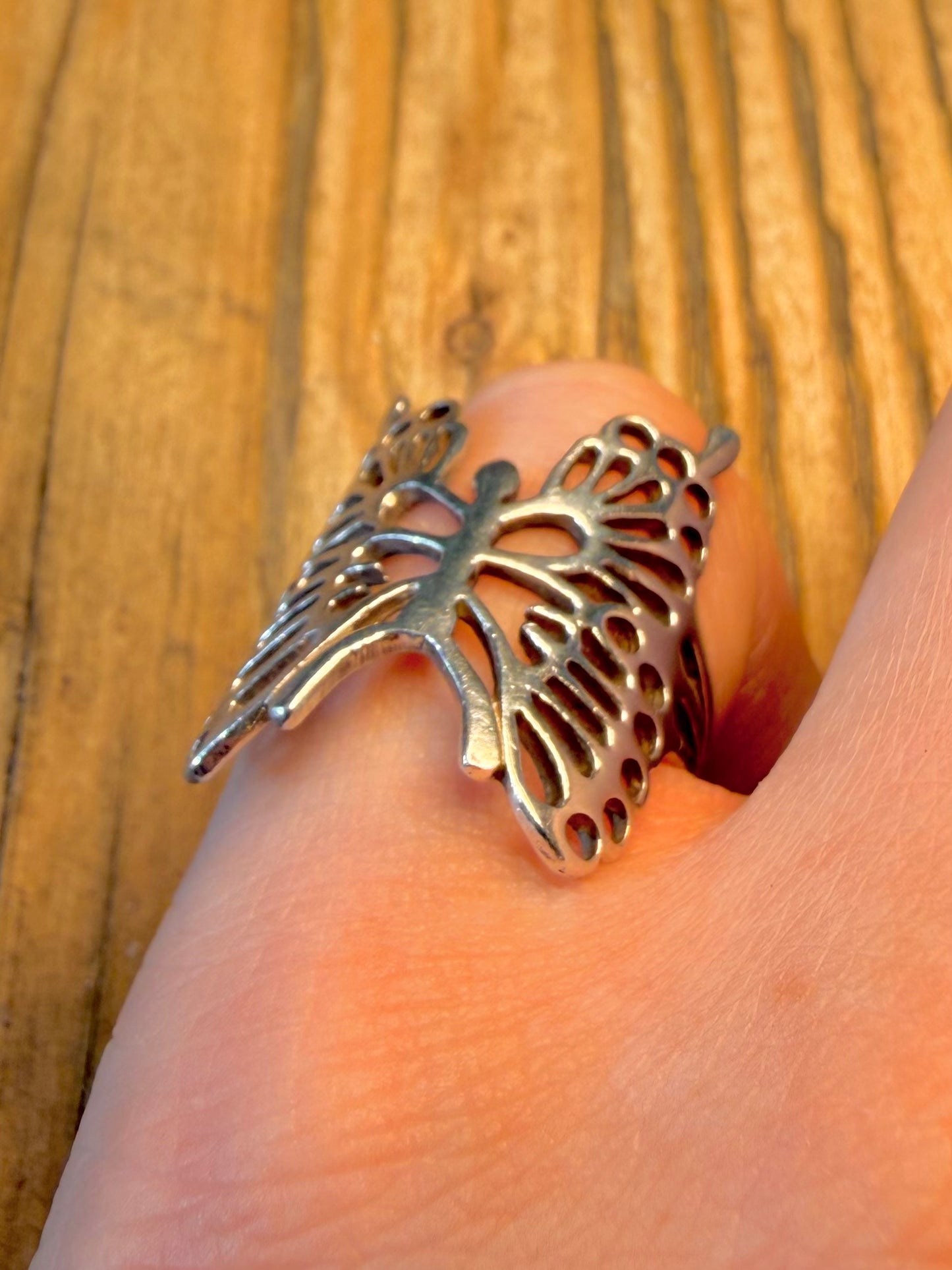 Openwork Butterfly 925 Sterling Silver O Ring