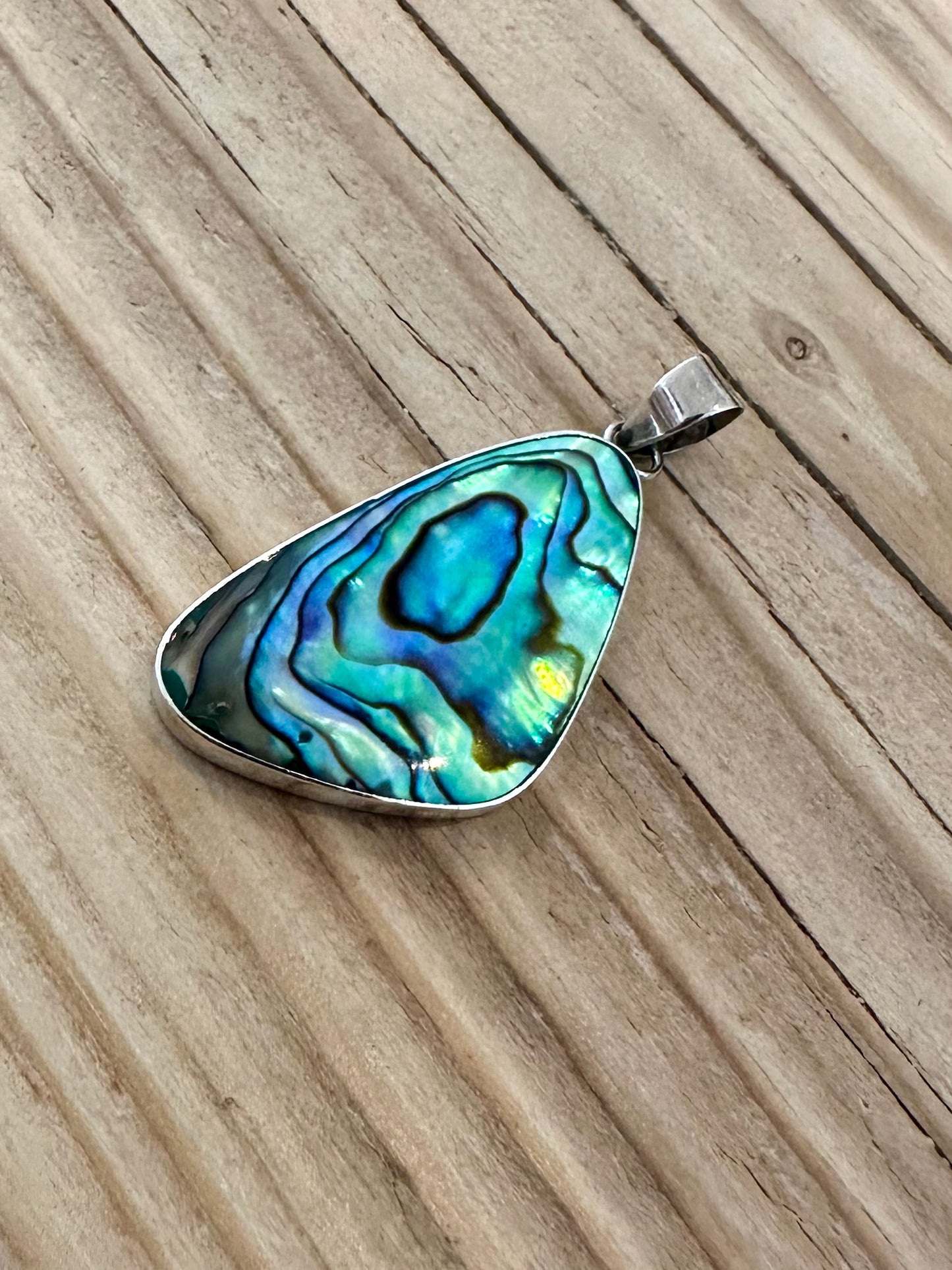 Abstract Abalone 925 Silver Pendant