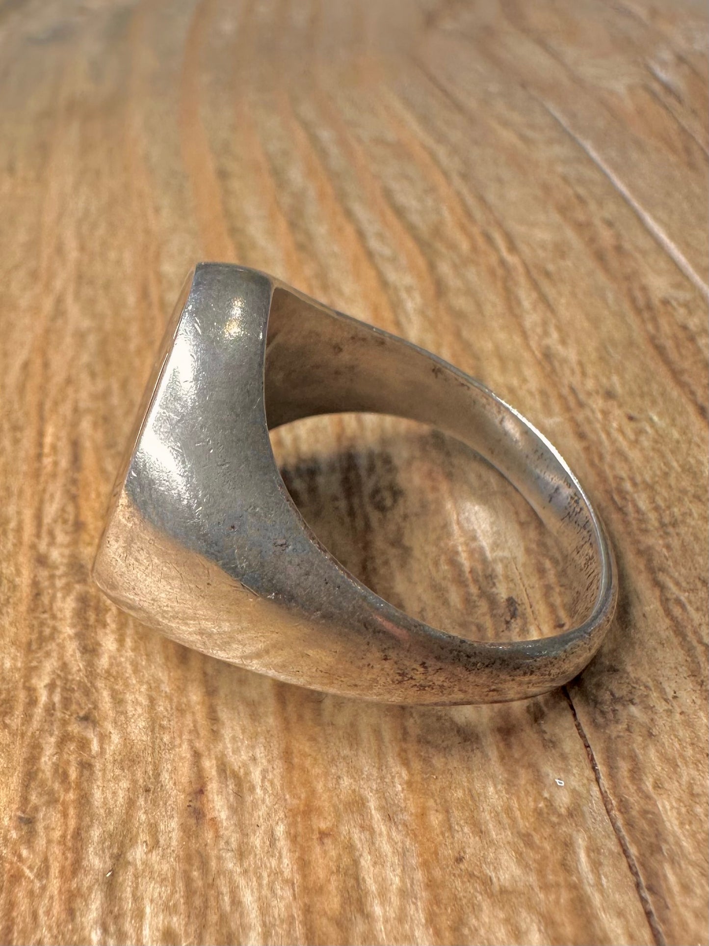 Vintage 1960’s Masonic Vitreous Enamel Signet Maker Dana 925 Sterling Silver Size V Ring