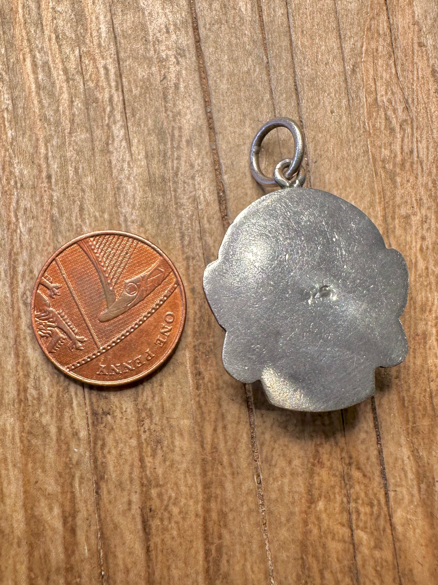 Vintage Unique Head 925 Sterling Silver Pendant