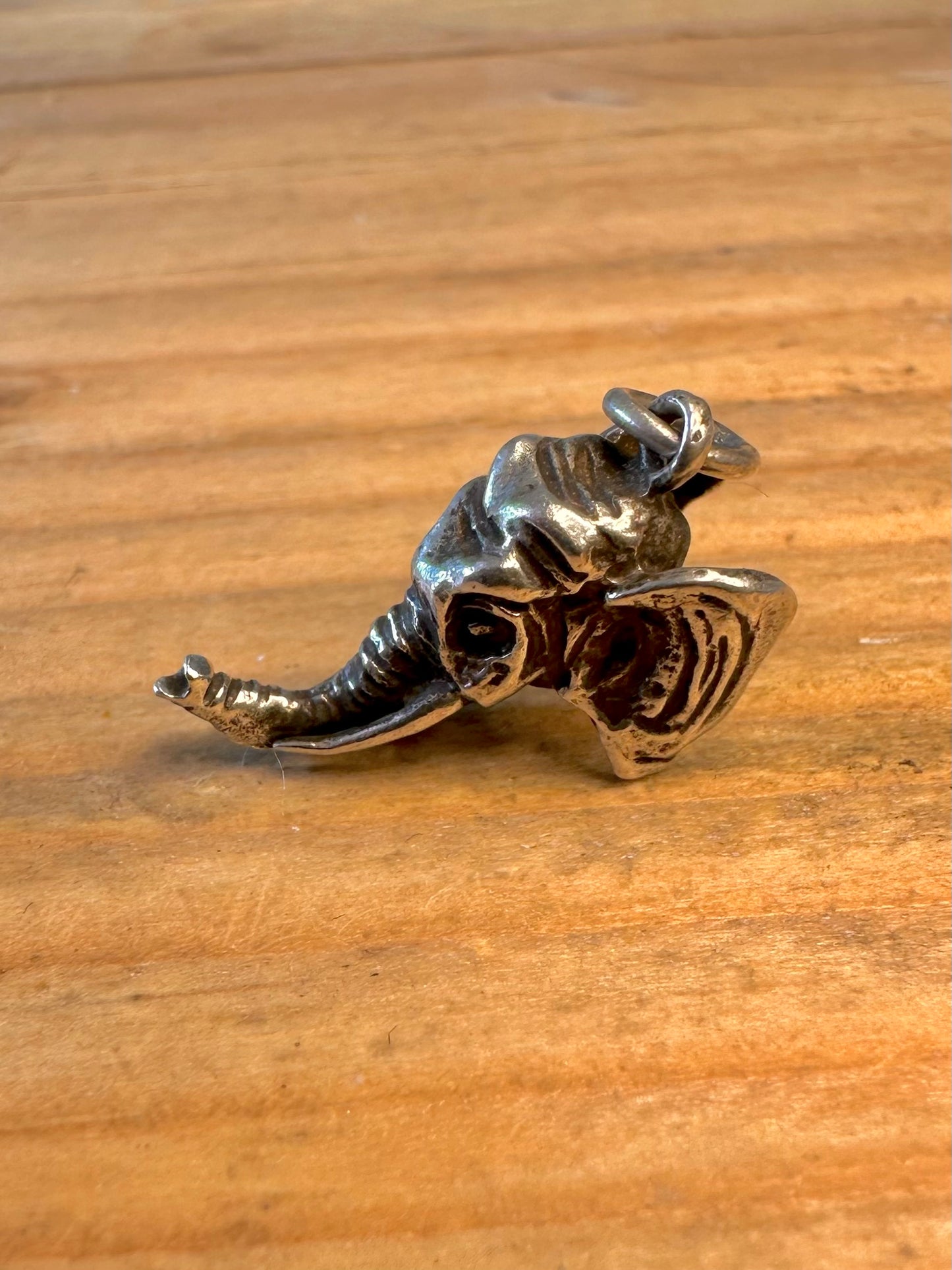 Elephant Head 1970’s 925 Sterling Silver Charm Pendant