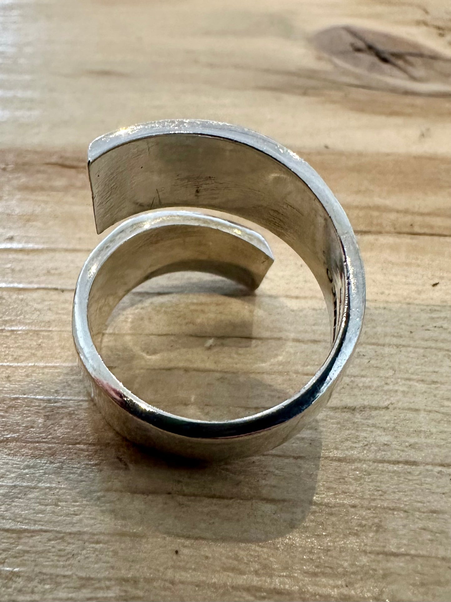 Vintage Mexico Overlapping 925 Silver Size Q1/2 Ring