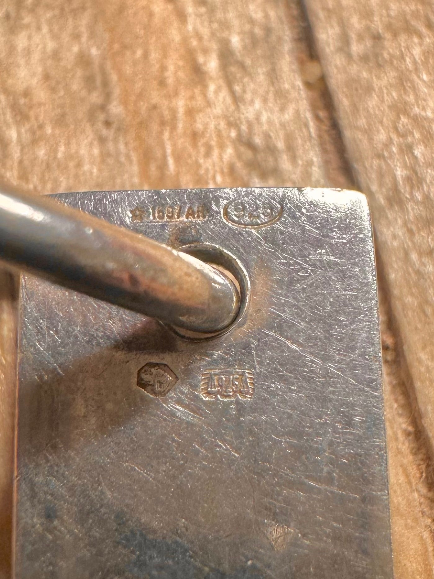 Vintage Gucci Bar 1697AR 925 Sterling Silver Pendant