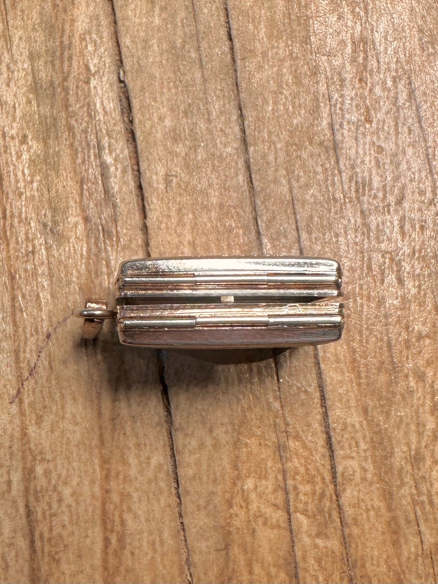 Vintage Holy Bible Engraved Double Locket 925 Sterling Silver Pendant