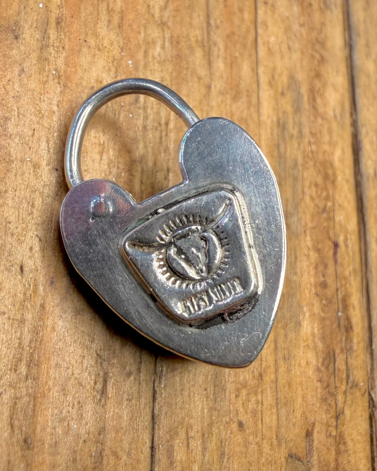 Gypsy Silver 2022 Skull Heart Padlook London 925 Sterling Silver Pendant