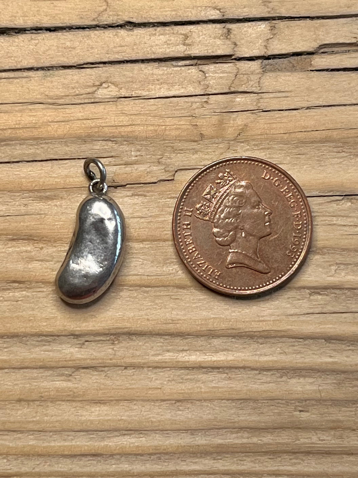 Small Bean 1866 Chester 925 Sterling Silver Pendant