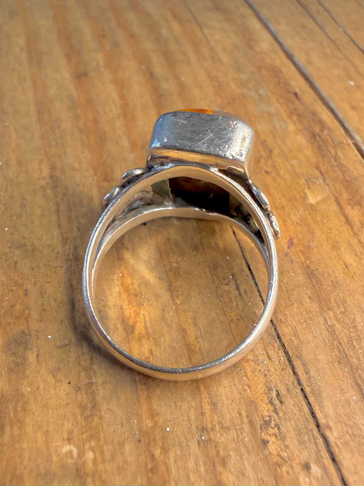 Rectangle Jasper 925 Sterling Silver Size N Ring