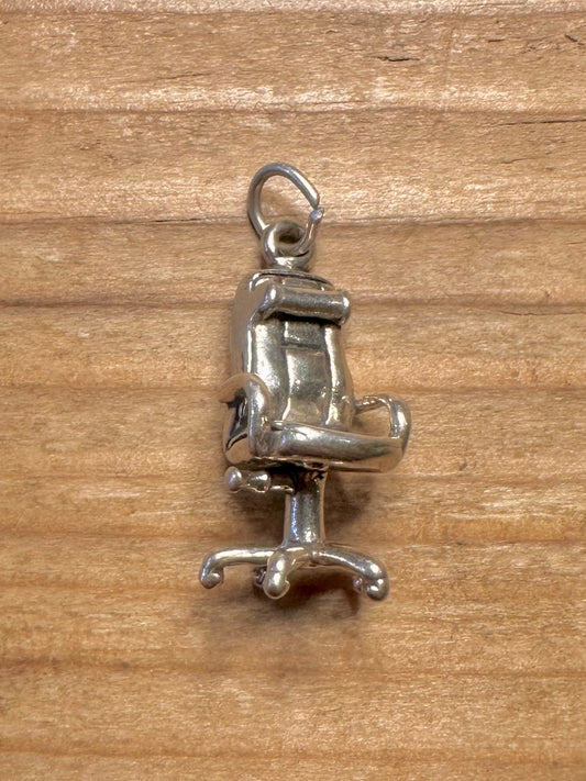 Vintage Schreibtischstuhl 925 Sterling Silber Charm-Anhänger