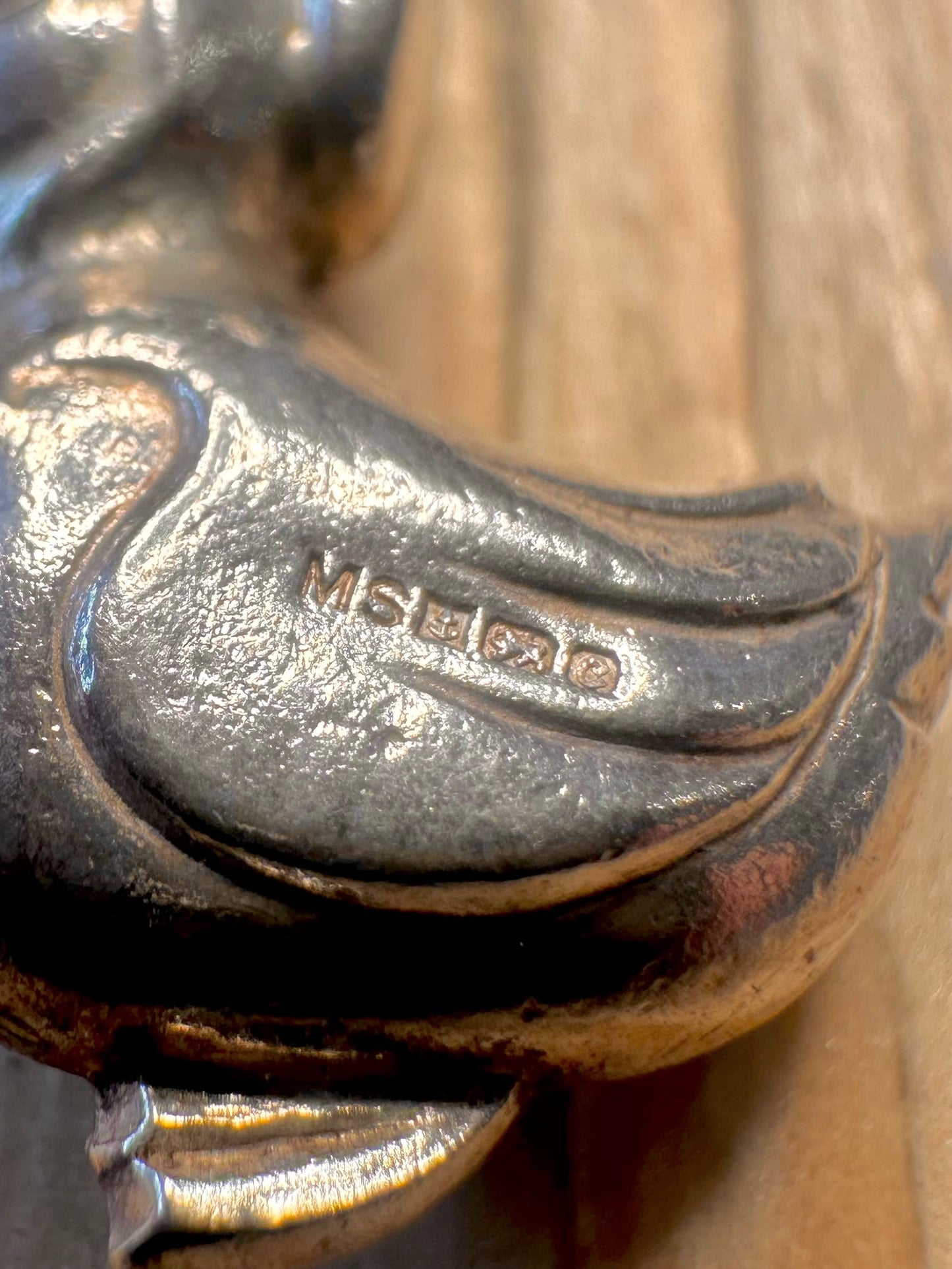 Vintage 1976 Duck 925 Sterling Silver Charm Pendant