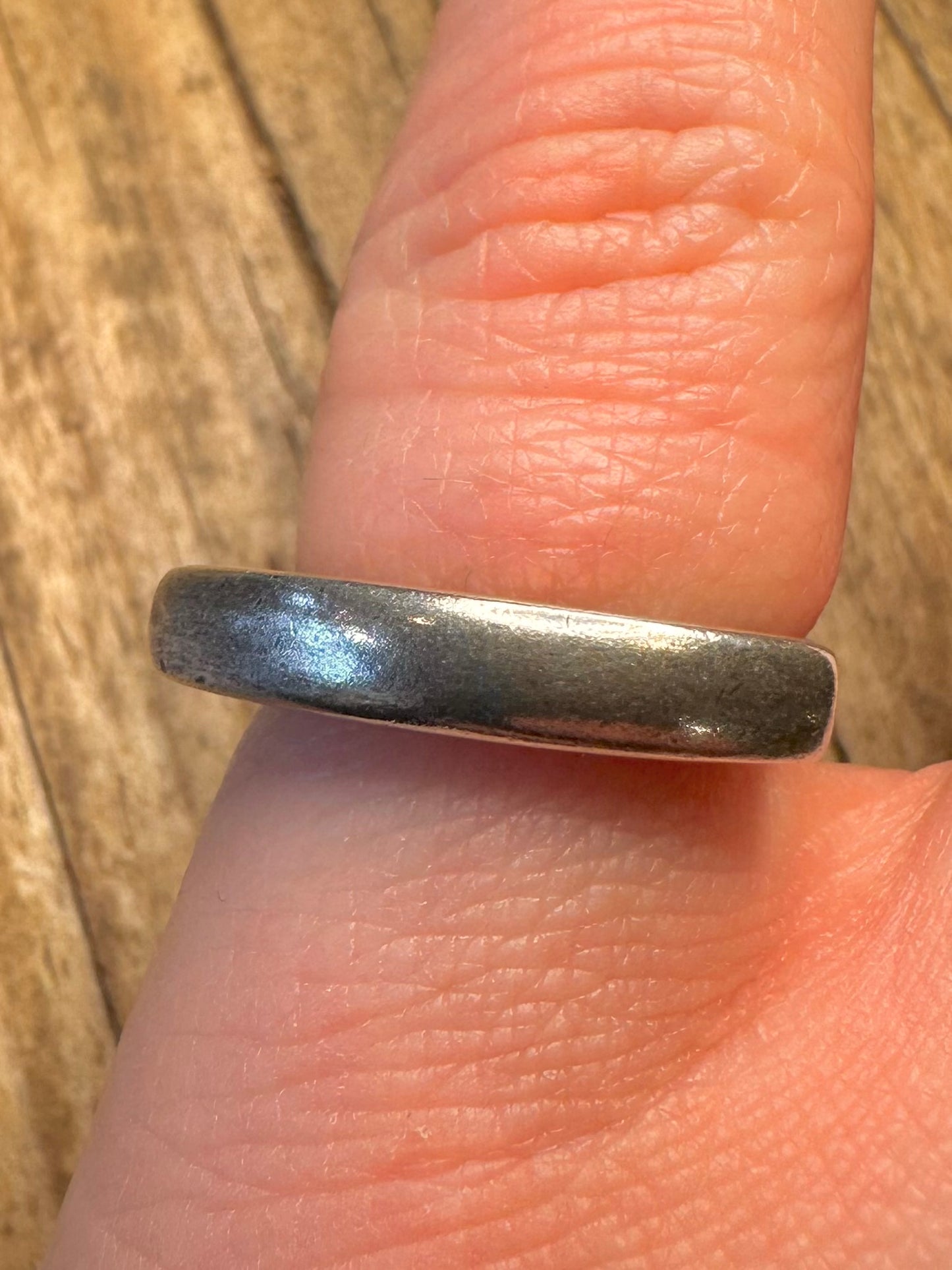 Abstrakter Barren Ring aus 925er Sterlingsilber, Größe K