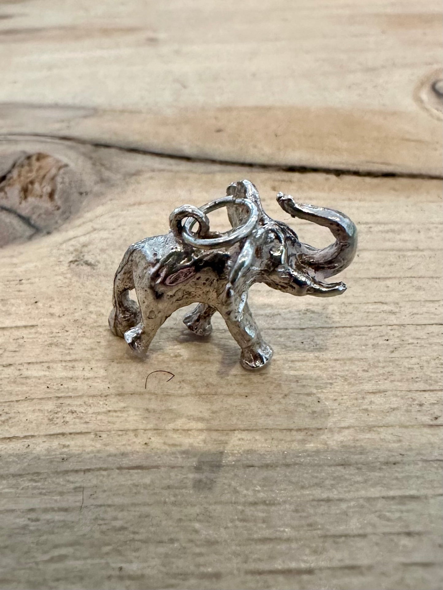 Vintage Elephant Solid 925 Silver Charm Pendant