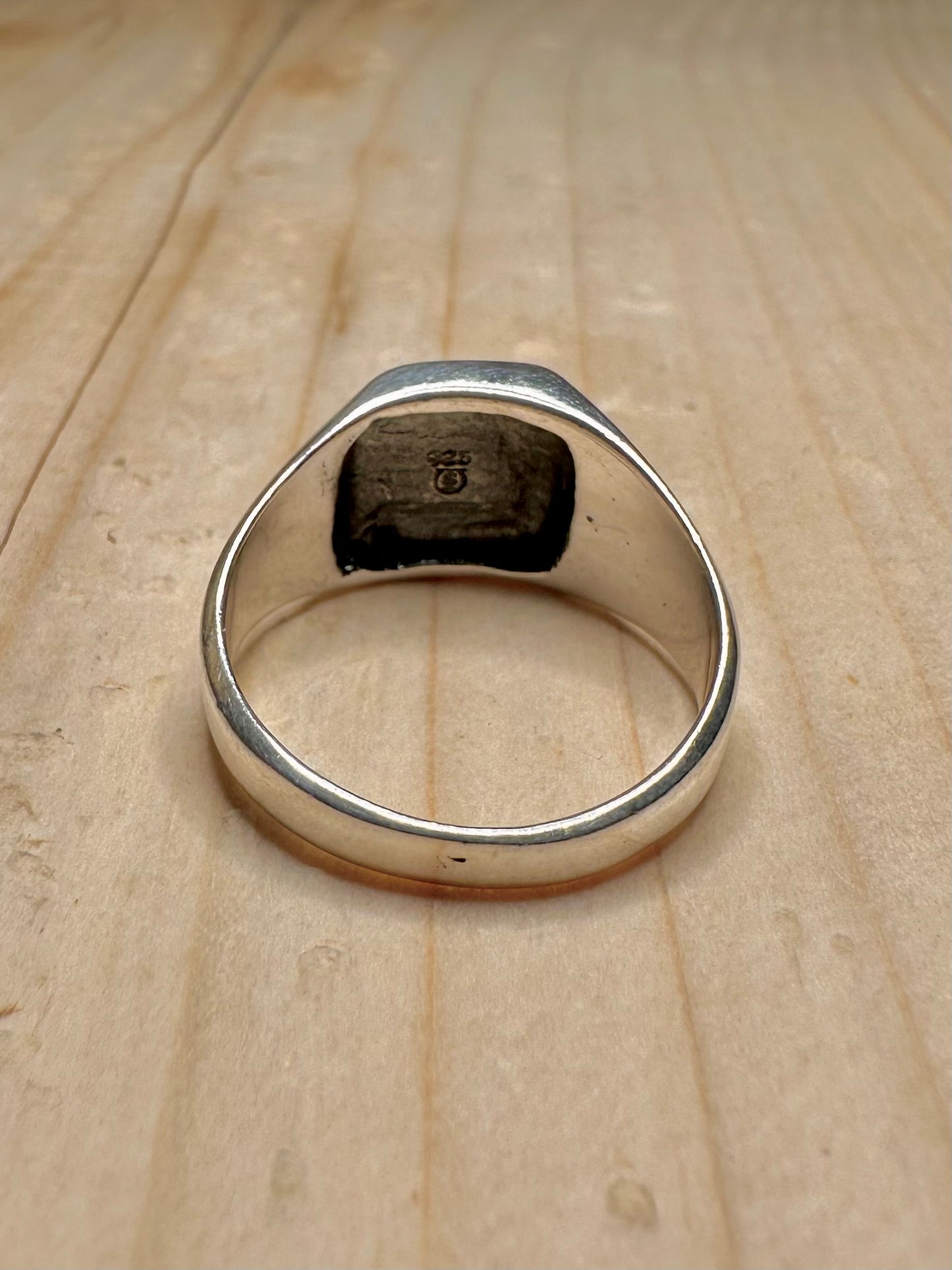Square Signet 925 Sterling Silver Size T Ring