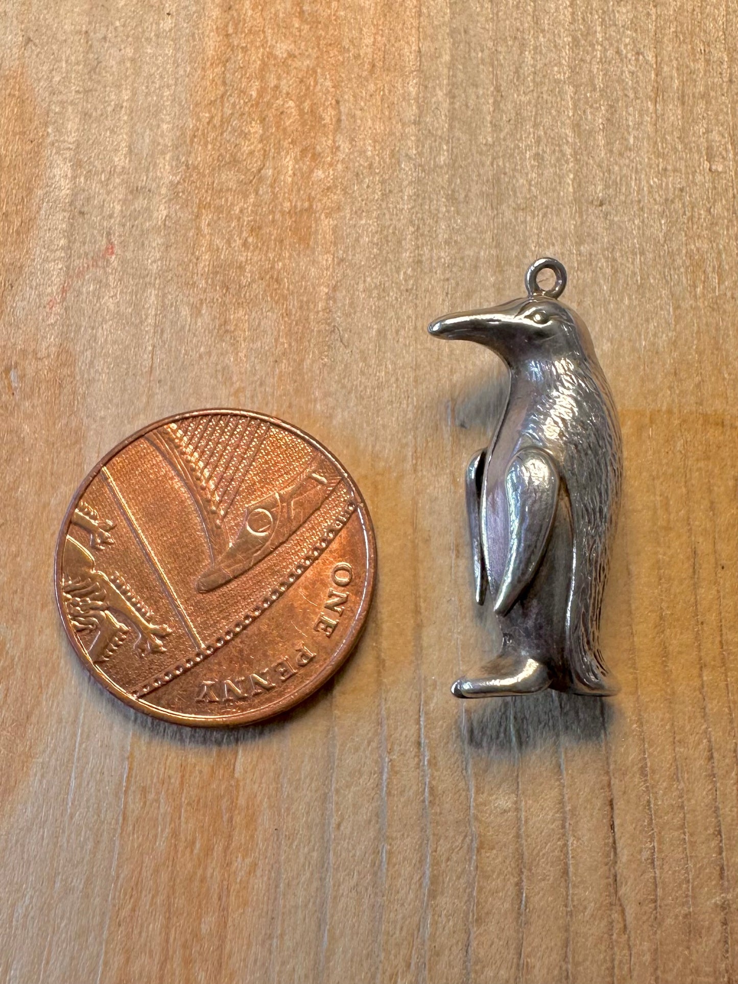 Vintage Penguin 925 Silver Charm Pendant