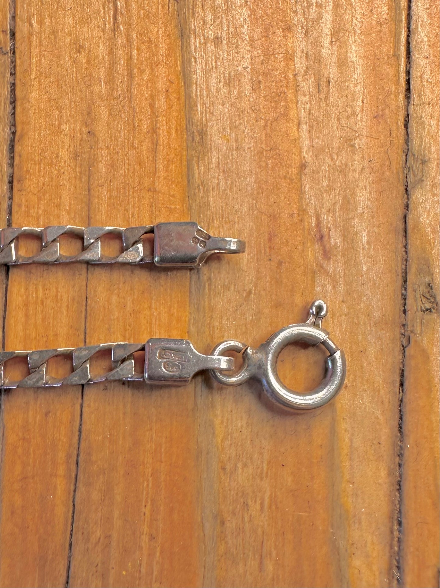 Curb Chain 1990 Italy 925 Sterling Silver 20 inch Necklace