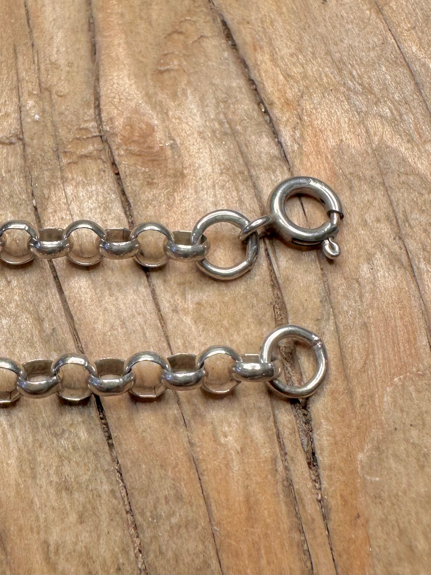 Vintage Belcher Chain 925 Sterling Silver 18.1 inch Necklace