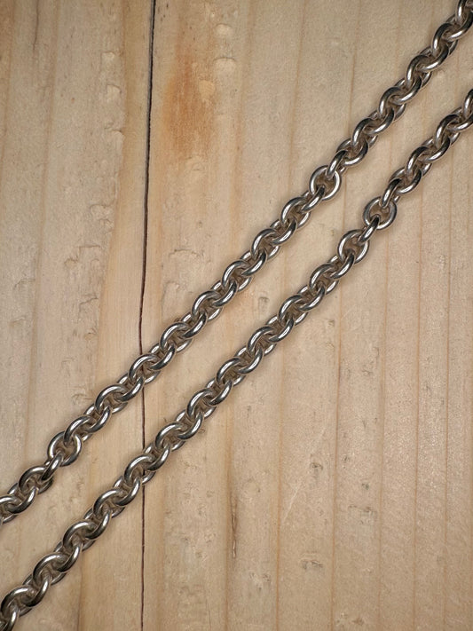 Heart T Bar Belcher Chain 925 Sterling Silver 15 inch Necklace