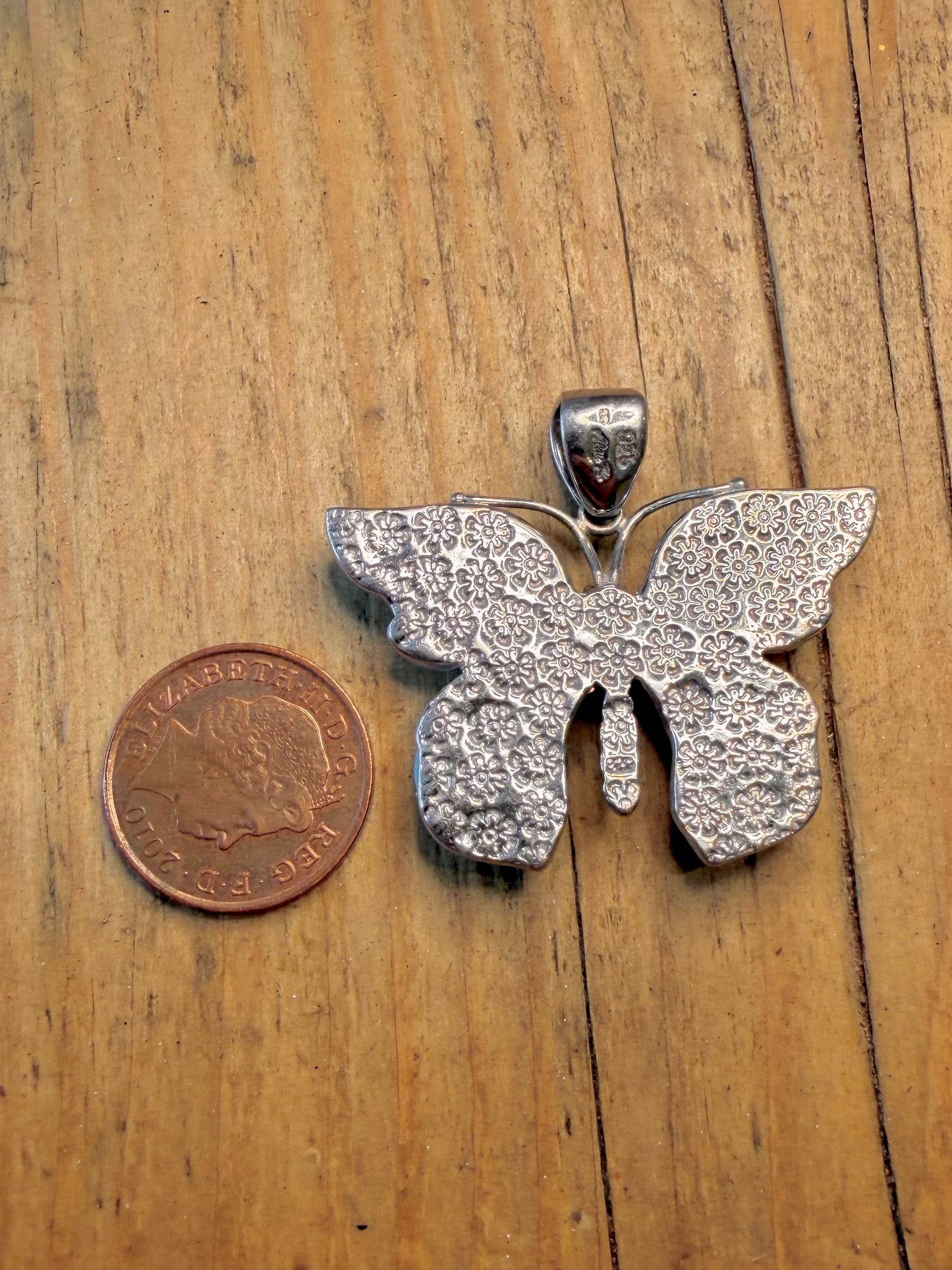 Butterfly Maker Alan K Millefiori 925 Sterling Silver Pendant