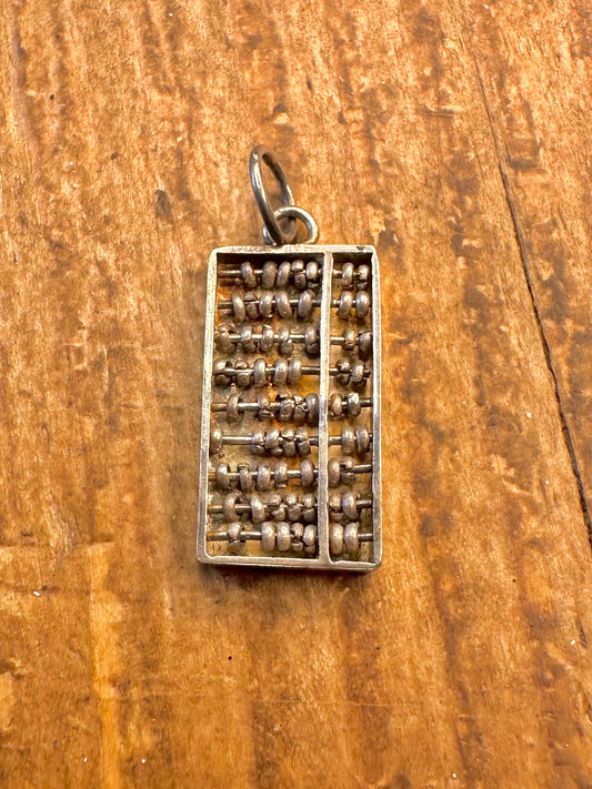 Abacus Moving 925 Sterling Silver Charm Pendant