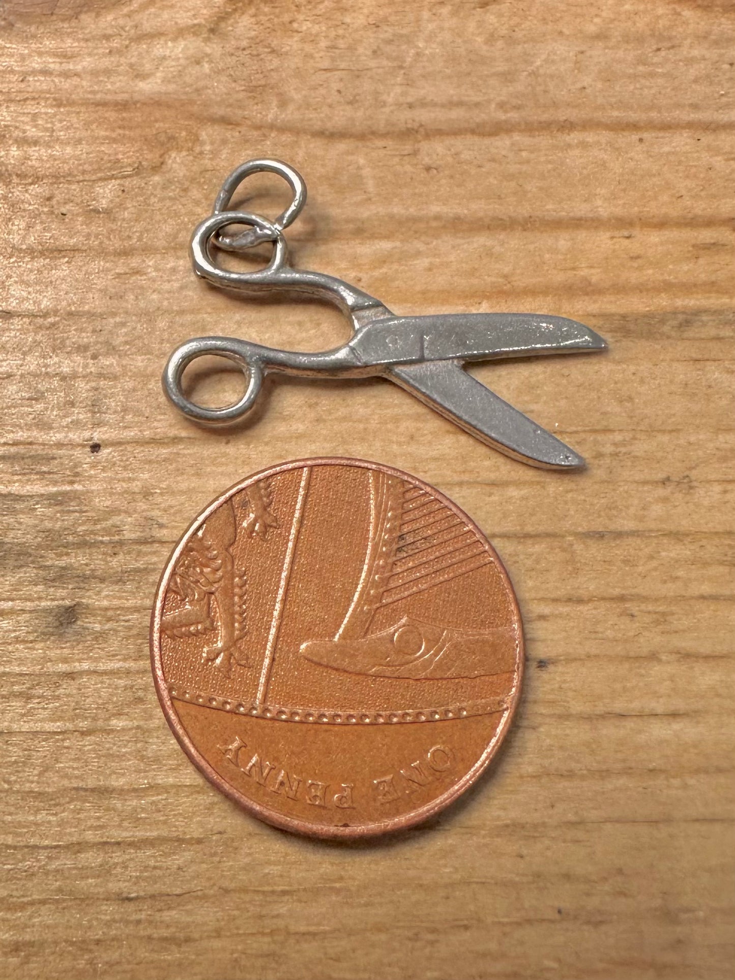 Vintage Scissors 925 Silver Pendant