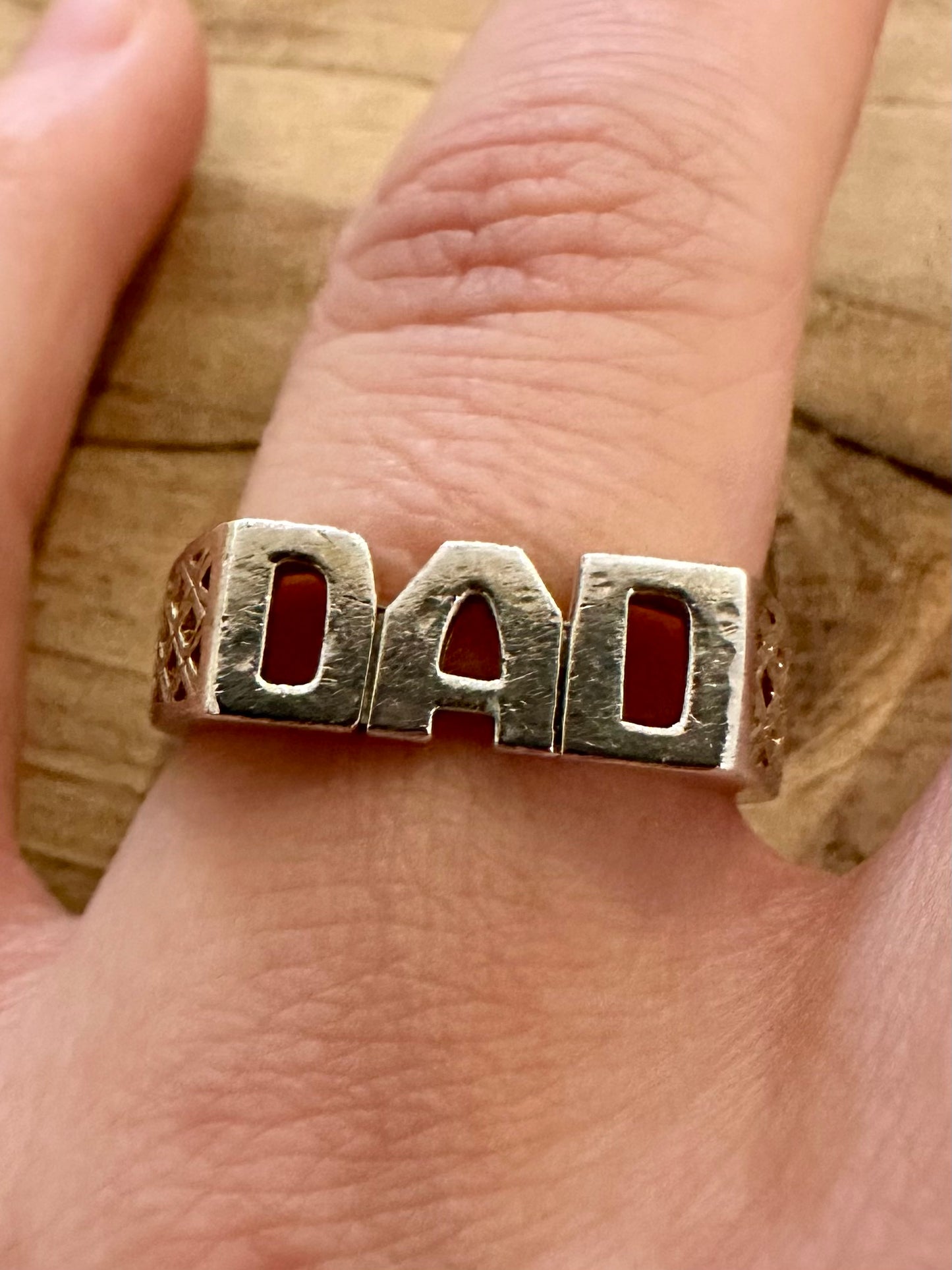 Vintage DAD Gold on 925 Silver Size S Ring