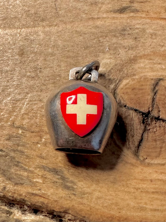 Vintage Switzerland Bell 800 Silver Charm Pendant